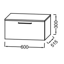 Commode Odéon Rive Gauche 60 cm 1 tiroir Finition mélaminé ou laque / 5 poignées au choix - JACOB DELAFON