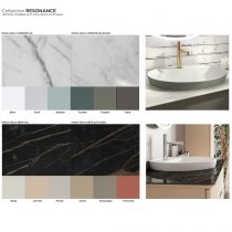 Commode Résonance 124cm 3 tiroirs dessus - DECOTEC Réf. 1821091 / 1821092