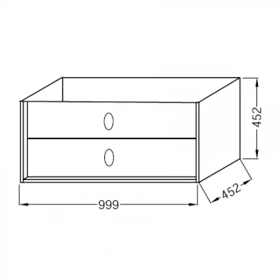 Commode Vivienne 100cm poign�es \ Bijou\  Laiton bross� / Laque - Jacob Delafon R�f. EB1504LB3-TL-TL