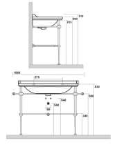 Console pour vasque Waldorf 100cm - Cristina Ondyna Réf. WD91951