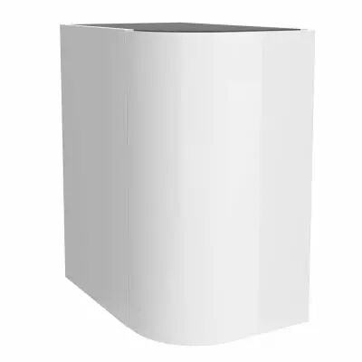Coquette arrondie ALLIANCE 30cm r�versible 1 porte Blanc brillant - SALGAR R�f. 97025
