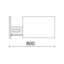 Coquette MONTERREY 100cm 1 tiroir Anthracite mat - SALGAR Réf. 96446