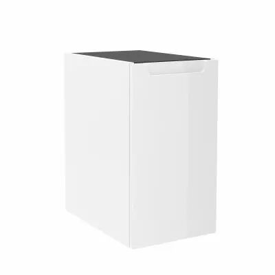 Coquette MONTERREY 30cm 1 porte gauche Blanc brillant - SALGAR R�f. 96581