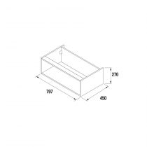 Coquette suspendue Alliance 80 cm niche ouverte - Carbon-Tx - SALGAR Réf. 22815