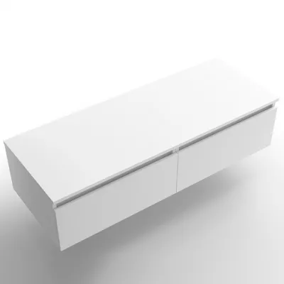 Coquette suspendue DOMUS 120cm 2 tiroirs Blanc satin� - SALGAR R�f. 113922