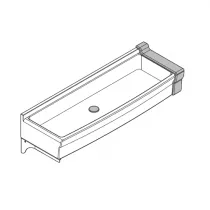 Couvre-joint bas pour lavabo Duo (montage sans dossier) - Jacob Delafon R&eacute;f. EN292-00