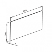 Crédence 70x70cm Inox - ROBLIN Réf. 6406160 / 1120428953