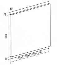 Crédence Falcon PKR 900 Inox FPKRSPL90SS/ 90cm