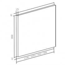 Crédence Mercury 120cm Inox - FALCON Réf. MSPL1200SS/-EU