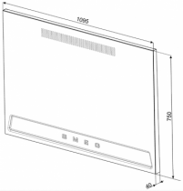 Crédence murale 100cm émaillé Noir - SMEG Réf. KIT1TR41N