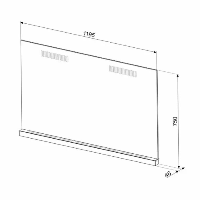 Crédence Basse Inox 120x15 Cm - Pour Hotte | Protection Murale Anti-Chaleur Et Anti-Taches | Installation Facile