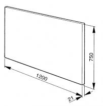 Crédence murale 120cm Inox pour A3-81 - SMEG Réf. KIT1A3-8