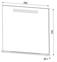 Crédence murale pour SCB92PX8, SCB92PN8, SCB92PRW8 - SMEG Réf. KITPC92X9