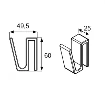 Crochet porte-serviette Chrome - JACOB DELAFON R&eacute;f. E22H001-GA