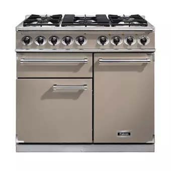 Cuisini�re 100cm Falcon 1000 Deluxe Fauve grilles mates F1000DXDFFN/NM-EU 3 fours �lectriques / 5 foyers gaz