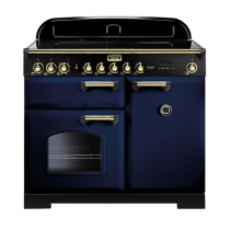 Cuisinière 100cm Falcon Classic Deluxe Bleu roi Laiton CDL100EIRB/B-EU 3 fours électriques / 5 foyers induction