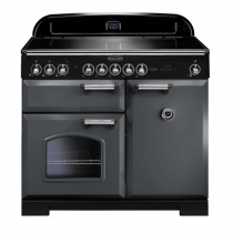 Cuisinière 100cm Falcon Classic Deluxe Gris ardoise Chromé CDL100EISL/C-EU 3 fours électriques / 5 foyers induction