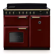 Cuisini&egrave;re 100cm Falcon Classic Deluxe NGC Bordeaux laiton antique CLDL100EIPBOR/AB-E1 3 fours &eacute;lectriques / 5 foyers induction