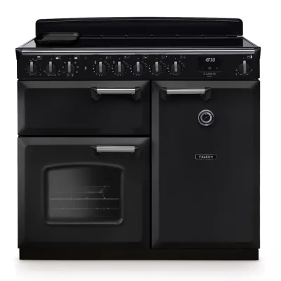 Cuisini�re 100cm Falcon Classic Deluxe NGC Charbon chrom� CLDL100EIPCBL/CM-E1 3 fours �lectriques / 5 foyers induction