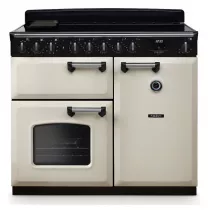 Cuisini&egrave;re 100cm Falcon Classic Deluxe NGC Cr&egrave;me pastel chrom&eacute; CLDL100EIPPCR/CM-E1 3 fours &eacute;lectriques / 5 foyers induction