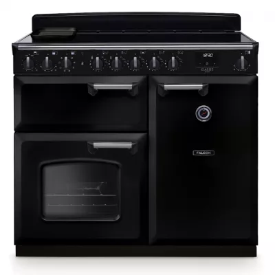 Cuisini�re 100cm Falcon Classic Deluxe NGC Noir chrom� CLDL100EIPGBL/CM-E1 3 fours �lectriques / 5 foyers induction