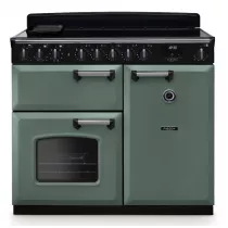 Cuisini&egrave;re 100cm Falcon Classic Deluxe NGC Vert min&eacute;ral chrom&eacute; CLDL100EIPMGR/CM-E1 3 fours &eacute;lectriques / 5 foyers induction