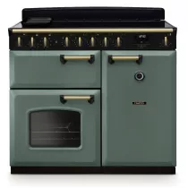 Cuisini&egrave;re 100cm Falcon Classic Deluxe NGC Vert min&eacute;ral laiton antique CLDL100EIPMGR/AB-E1 3 fours &eacute;lectriques 5foyers induction