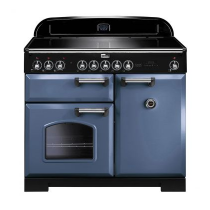 Cuisinière 100cm Falcon Classic Deluxe Roche bleue Chromé CDL100EISB/C-EU 3 fours électriques / 5 foyers induction