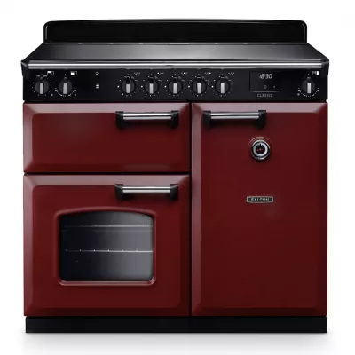 Cuisini�re 100cm Falcon Classic NGC Bordeaux Chrom� CL100EIPBOR/CM-E1 3 fours �lectriques / 5 foyers induction