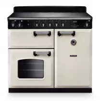 Cuisini&egrave;re 100cm Falcon Classic NGC Cr&egrave;me pastel Chrom&eacute; CL100EIPPCR/CM-E1 3 fours &eacute;lectriques / 5 foyers induction