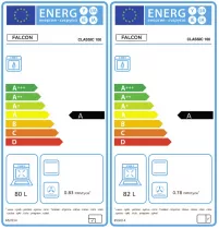 Cuisini&egrave;re 100cm Falcon Classic NGC Noir Chrom&eacute; CL100EIPGBL/CM-E1 3 fours &eacute;lectriques / 5 foyers induction