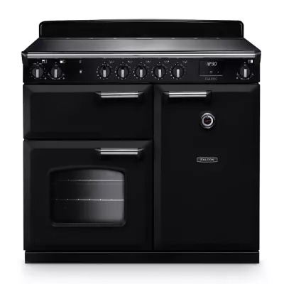 Cuisini�re 100cm Falcon Classic NGC Noir Chrom� CL100EIPGBL/CM-E1 3 fours �lectriques / 5 foyers induction