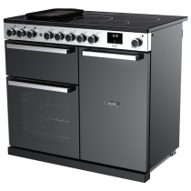 Cuisinière 100cm Falcon Edge Deluxe verre Noir Chrome EDDL100EIGBLK/CM-E1  3 fours électriques / 5 foyers induction
