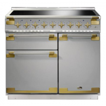 Cuisinière 100cm Falcon Elise Luxe 100 Inox / Laiton antique ELS100EISS/AB-EU 3 fours électriques / 5 foyers induction