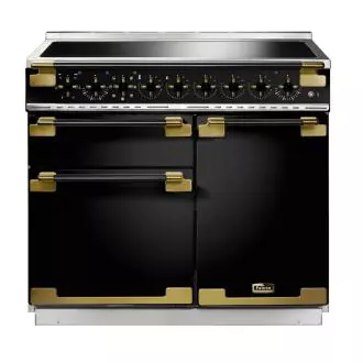 Cuisini�re 100cm Falcon Elise Luxe 100 Noir Brillant / Noir laiton ELS100EIGB/BE-EU 3 fours �lectriques / 5 foyers induction