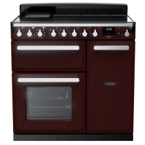 Cuisinière 100cm Falcon Estel Deluxe Bordeaux / Chromé ESDL100EIPBOR/CM-E1 3 fours électriques / 5 foyers induction