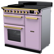 Cuisinière 100cm Falcon Estel Deluxe Parme / Laiton antique ESDL100EIPHTH/AB-E1 3 fours électriques / 5 foyers induction