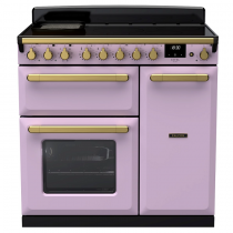 Cuisinière 100cm Falcon Estel Deluxe Parme / Laiton antique ESDL100EIPHTH/AB-E1 3 fours électriques / 5 foyers induction