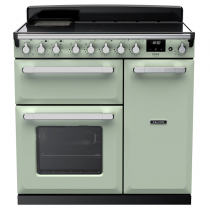 Cuisinière 100cm Falcon Estel Deluxe Vert pastel / Chromé ESDL100EIPMNT/CM-E1 3 fours électriques / 5 foyers induction