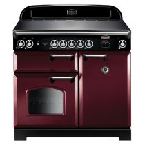 Cuisinière 100cm Falcon New Classic Rouge airelle Chromé CLA100EICY/C-EU 3 fours électriques / 5 foyers induction