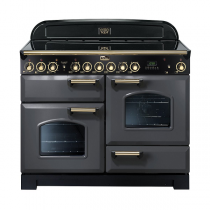 Cuisinière 110cm Falcon Classic Deluxe Gris ardoise Laiton CDL110EISL/B-EU 3 fours électriques / 5 foyers induction