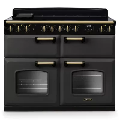 Cuisini�re 110cm Falcon Classic Deluxe NGC Ardoise laiton antique CLDLB110EIPSLT/AB-E1 3 fours / 5 foyers induction