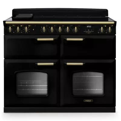 Cuisini�re 110cm Falcon Classic Deluxe NGC Noir laiton antique CLDLB110EIPGBL/AB-E1 3 fours / 5 foyers induction