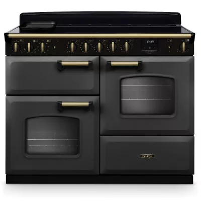 Cuisini�re 110cm Falcon Classic Deluxe NGC OC Ardoise laiton antique CLDLO110EIPSLT/AB-E1 3 fours / 5 foyers induction
