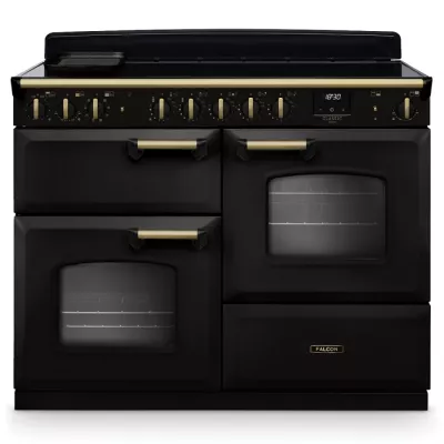 Cuisini�re 110cm Falcon Classic Deluxe NGC OC Charbon laiton antique CLDLO110EIPCBL/AB-E1 3 fours / 5 foyers induction
