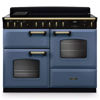 Cuisini�re 110cm Falcon Classic Deluxe NGC OC Roche bleue laiton antique CLDLO110EIPSTB/AB-E1 3 fours / 5 foyers induction