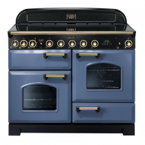 Cuisinière 110cm Falcon Classic Deluxe Roche bleue Laiton CDL110EISB/B-EU 3 fours électriques / 5 foyers induction