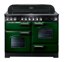 Cuisinière 110cm Falcon Classic Deluxe Vert Anglais Chromé CDL110EIRG/C-EU 3 fours électriques / 5 foyers induction