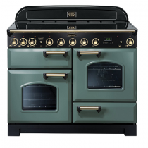 Cuisinière 110cm Falcon Classic Deluxe Vert minéral Laiton CDL110EIMG/B-EU 3 fours électriques / 5 foyers induction