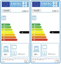 Cuisini&egrave;re 110cm Falcon Classic NGC Noir Chrom&eacute; CLO110EIPGBL/CM-E1 3 fours &eacute;lectriques / 5 foyers induction
